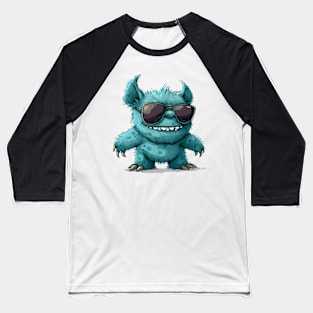 Cute Fluffy Monster Baseball T-Shirt